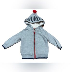 Mini Boden Knight Jacket Boys Size 3-4Y Sherpa Lined Hooded